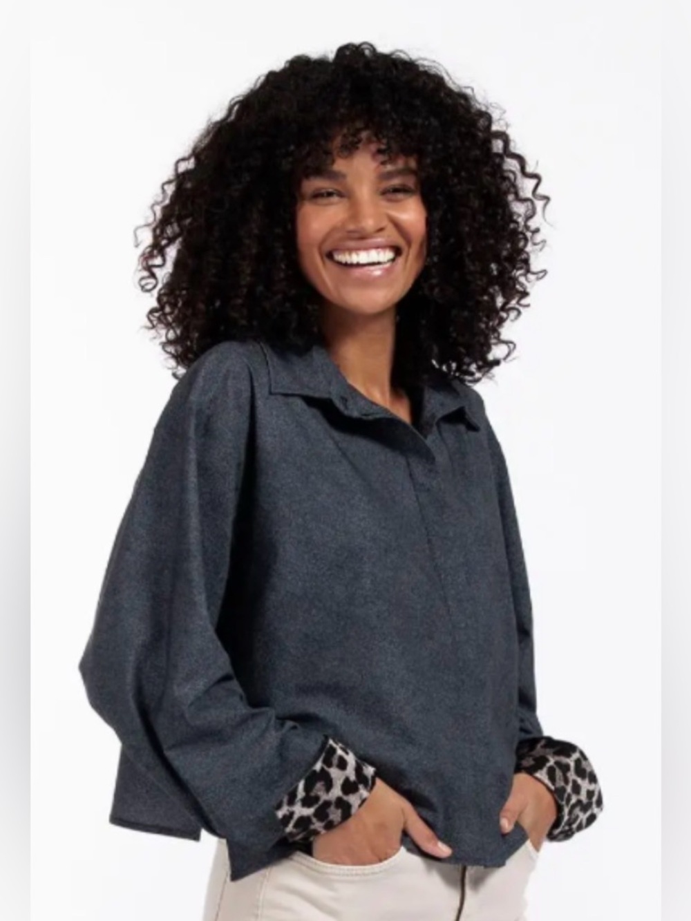 Studio Anneloes Dyanna Denim Blouse (Travel quality)